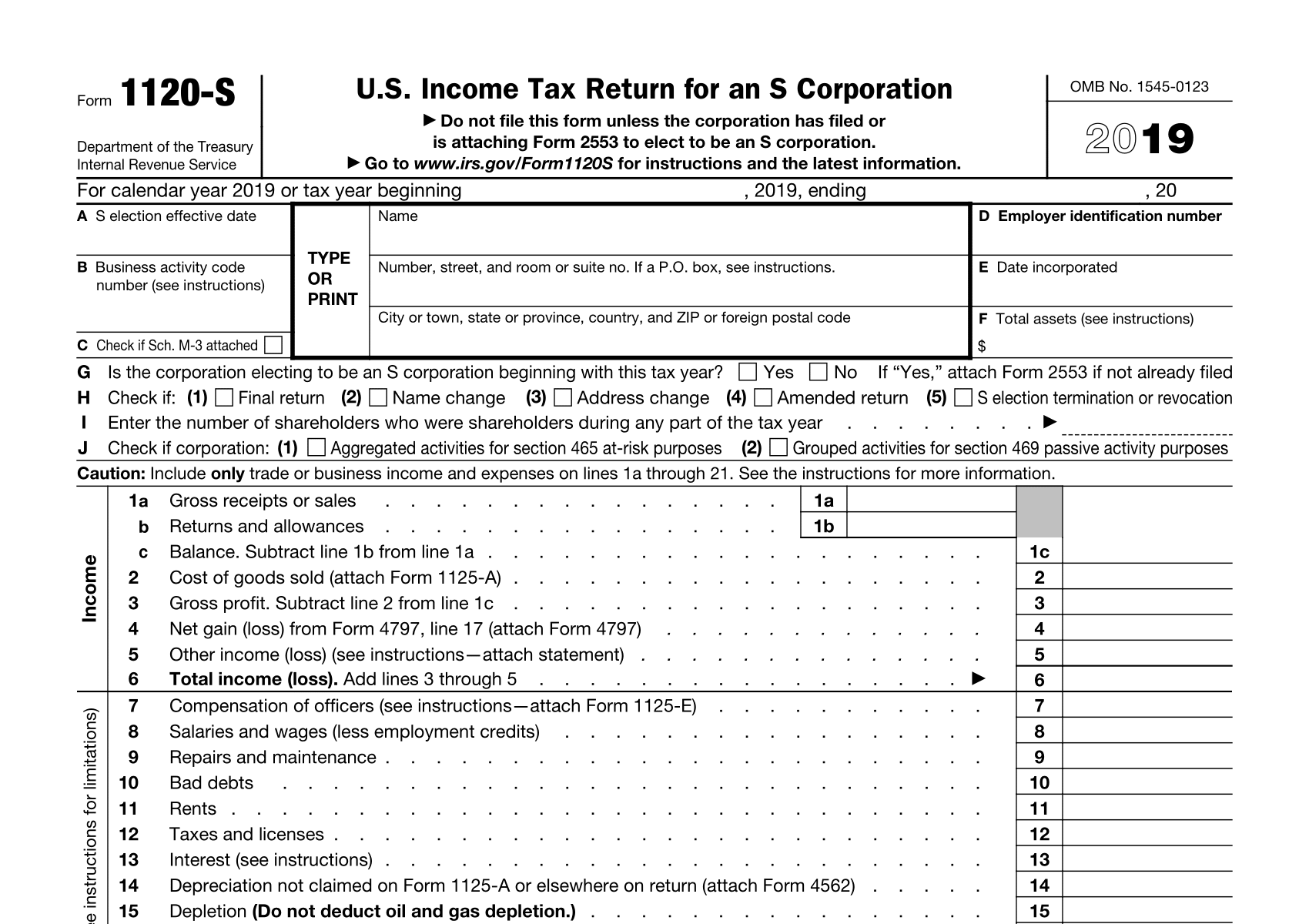 Form 1120S