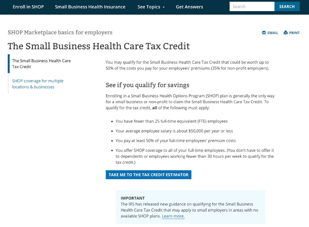 Small Business Health Care