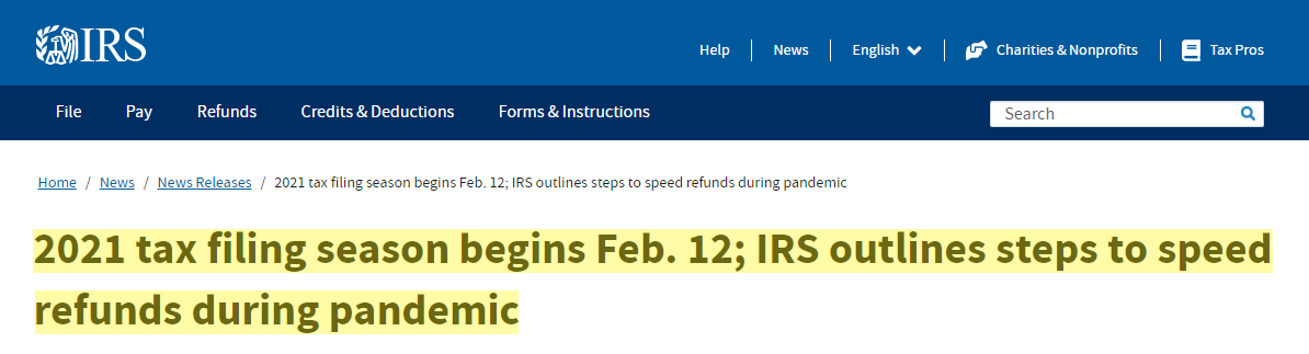tax season 2021