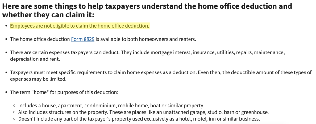 home office deduction
