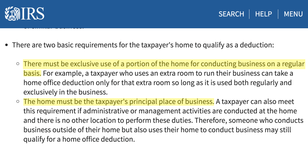 home office deduction