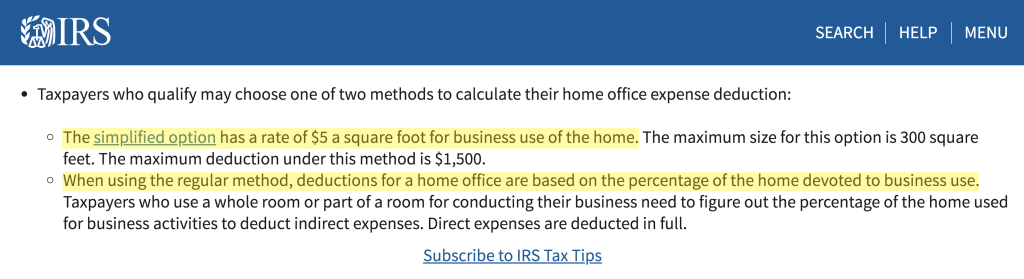 home office deduction