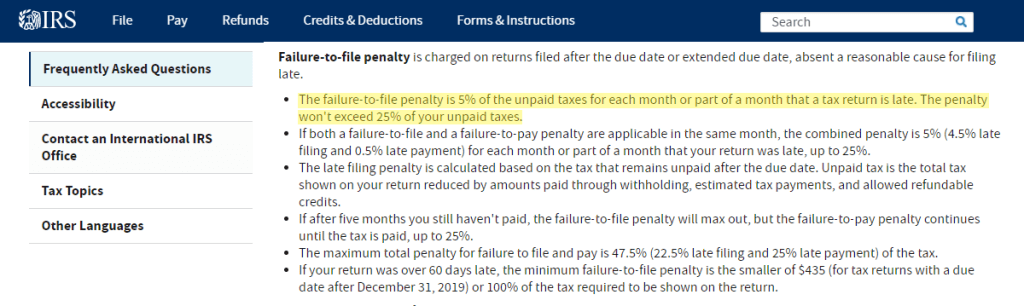 tax penalties