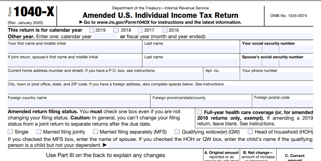 1040-x form