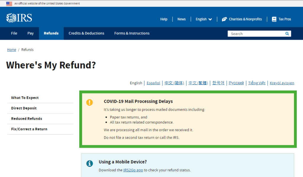tax refund 2021