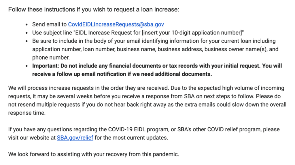 EIDL loan