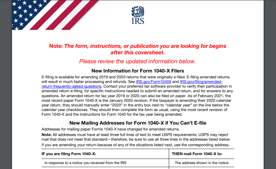 form 1040-X